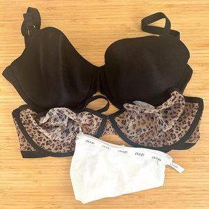 2 New Cuup Bras | The Plunge Black & The Demi Leopard 34H